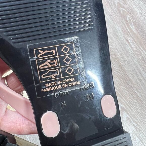 Jeffrey Campbell pink bow jelly sandals square toe women’s size 8 - Picture 7 of 7